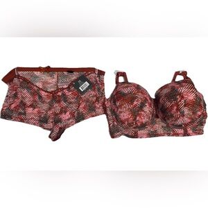 Women’s Size 44D And 3X Bra And Panties Set Multicolor NWT